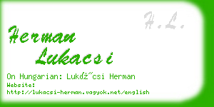 herman lukacsi business card